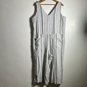 beachlunchlounge linen blend jumpsuit